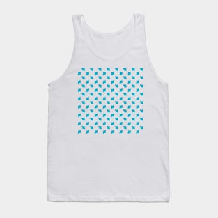 Blue stitches on blue background Tank Top